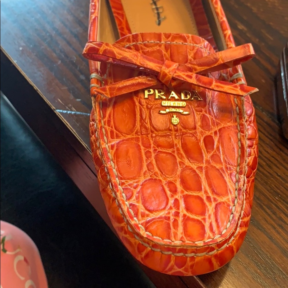 Prada Crocodile Leather Loafer/ Drivers Shoes - Picture 1 of 7